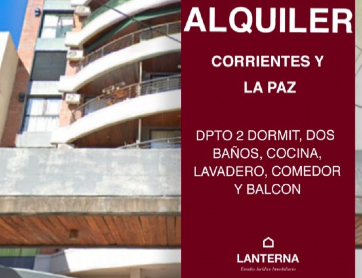 SE ALQUILA DPTO DOS DORMITORIOS